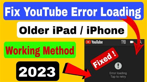 Fix Error Loading Tap To Retry With Youtube App Old Ios Devices Working New Video Youtube