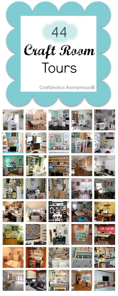 A Collage Of Photos With The Words Craft Room Tours