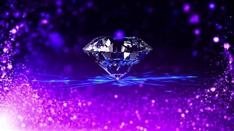 Romantic And Beautiful Purple Particle Crystal Diamond Dynamic Backgroun In 2023 Purple