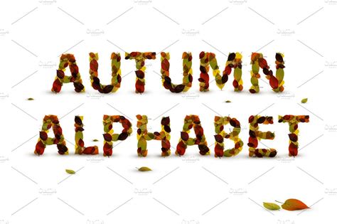 Autumn Leaf Alphabet Masterbundles
