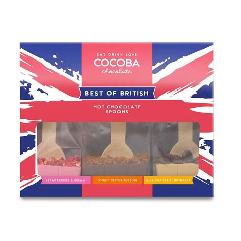 Best Of British Hot Chocolate Spoon Set By Cocoba