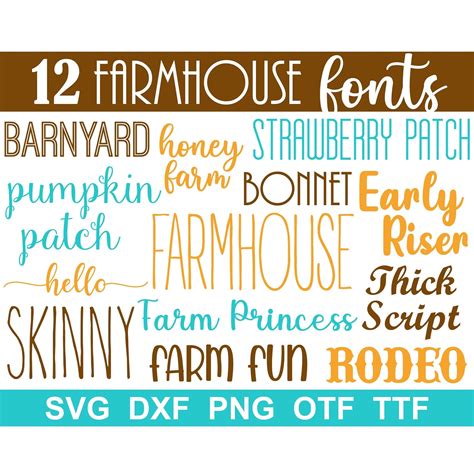 Drawing And Illustration Svg Instant Download Farmhouse Font Otf And Ttf