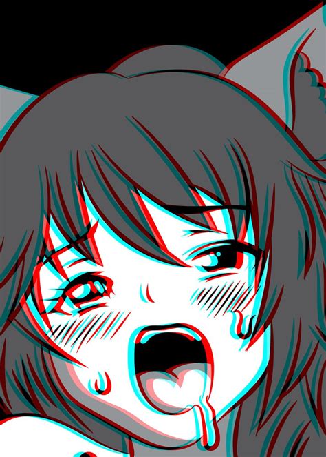 Ahegao Face Anime Girl Poster Picture Metal Print Paint By Aestheticalex Displate