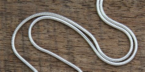 Classic 16 Inch Sterling Silver Snake Chain Classic Snake Novica