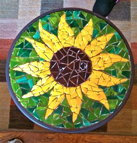 c jay s mosaics of bristol~ sunflower patio table mosaic tiles crafts mosaic art projects