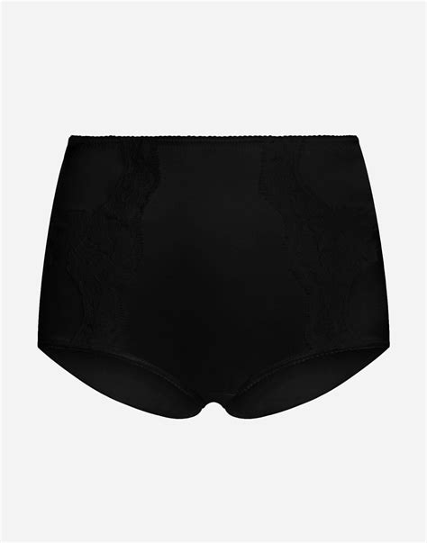 underwear satin high waisted panties with lace black dolce and gabbana women ⋆ brucegraydesigns