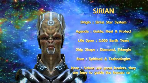I have known sirians to be the types of energies that seek truth. THE STAR RACES - SIRIAN - YouTube