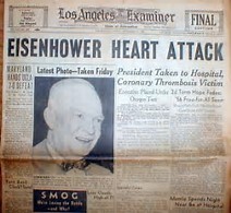 Image result for President Dwight Eisenhower suffered a heart attack