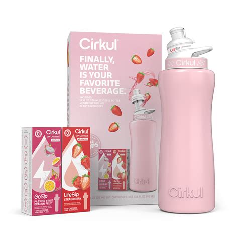 Cirkul 32oz Blush Pink Stainless Steel Starter Kit with Light Pink