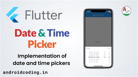 Flutter Date Time Picker Tutorial For Beginners