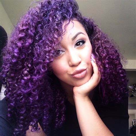 Curly Purple Hair Using Manic Panic Purple Haze Hair Short Hair