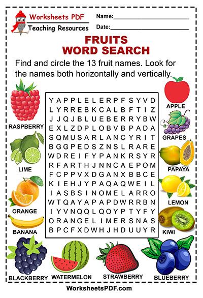 Word Search Fruits And Vegetables Printable Word Sear Vrogue Co