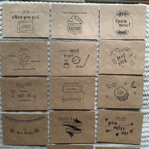 Set of Open When Letters Long Distance Valentines Gift ... Valentine's day and its annual gifting conundrum of flowers vs.