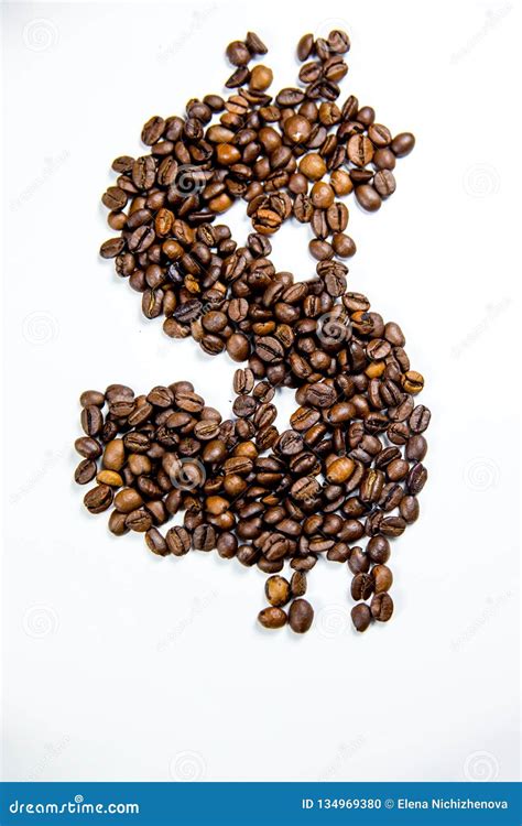 Coffee Beans Composition On A White Background Stock Photo Image Of