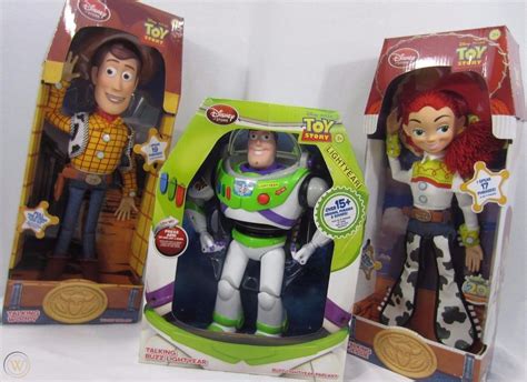 Disney Store Toy Story Talking Lot 3 Doll Set Woody Jessie Buzz