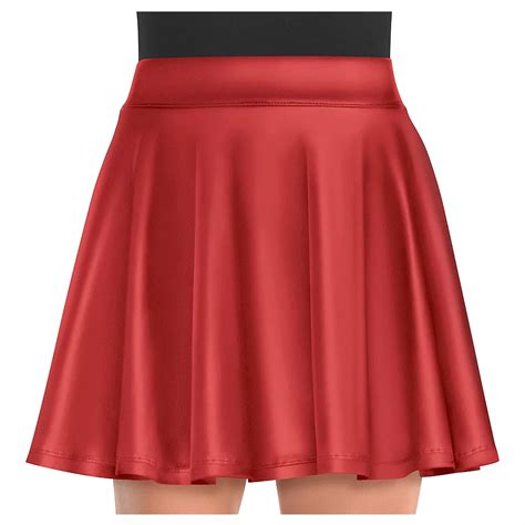 womens red flare skirt party city