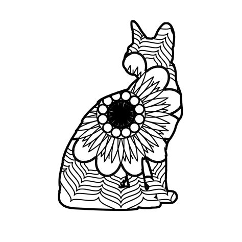 Mandala Cat Svg 312 Svg File For Cricut