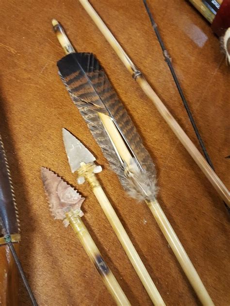 River Cane Arrows With Stone Points Work Of Redoak Bow Arrows