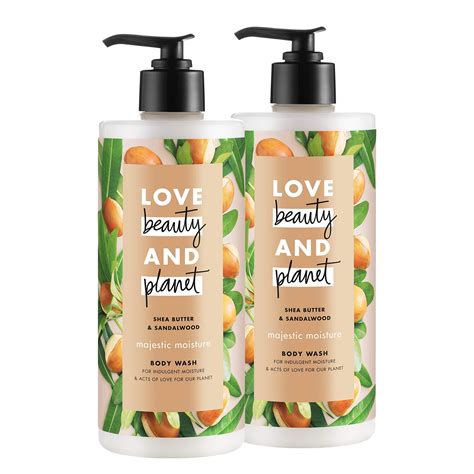 Love Beauty And Planet Majestic Moisture Body Wash Shea Butter And Sandalwood Vegan Paraben Free