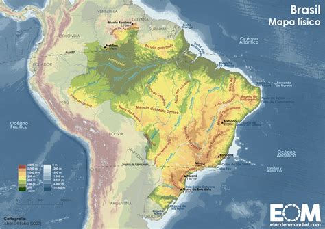 El Mapa Físico De Brasil Mapas De El Orden Mundial Eom Easy Reader