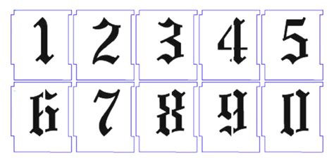 Old English Numbers Number Tattoo Fonts Number Tattoos