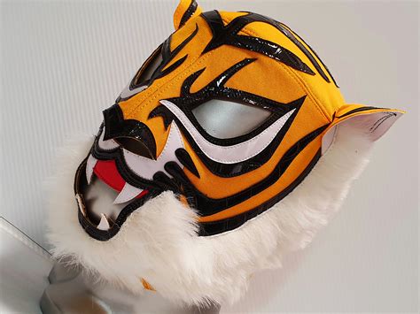 Real Pro Tiger Mask Wrestling Mask Luchador Costume Wrestler Etsy