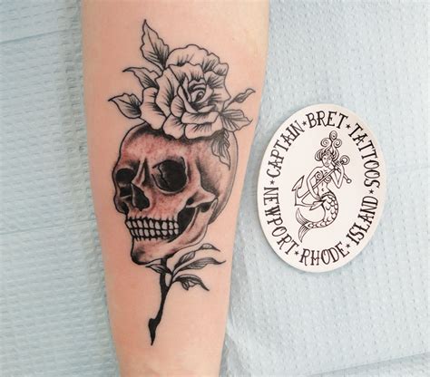 American Traditional Skull And Rose Tattoo Best Tattoo Ideas