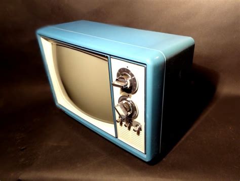 Quasar Blue Portable 1970s Television A New Era Antiques Vintage