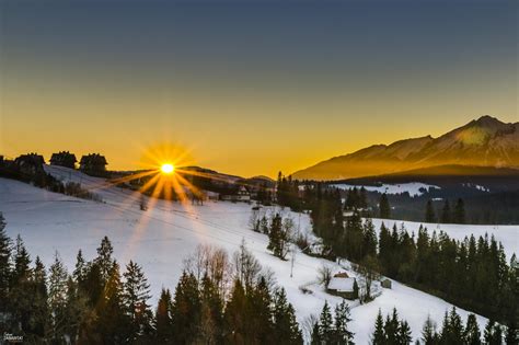 Wallpaper Sunlight Landscape Mountains Sunset Lake Nature