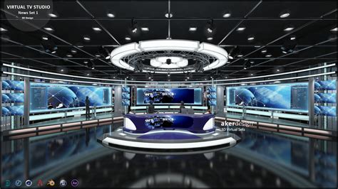 Artstation Virtual Tv Studio News Set 1
