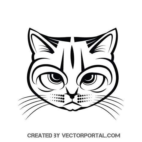 Cat Stencil Art Royalty Free Stock Svg Vector