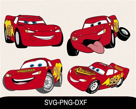 Lightning Mcqueen Svg Bundle Lightning Svg Disney Cars Svg Etsy