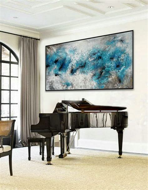 Panoramic Contemporary Modern Neutral Wall Art Extra Large Easy Simple