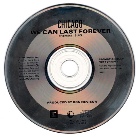 Chicago We Can Last Forever Remix Cd Single Promo Stereo Discogs