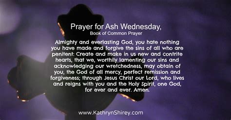 Prayer For Ash Wednesday Prayer And Possibilities