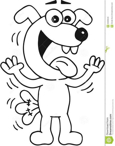 Happy dog tail wagging drawing by joeybear 11/1,406. Happy Dog stock illustration. Illustration of friend ...