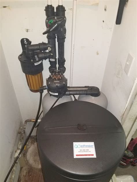 Kinetico Water Softener Installed In A Tight Space In New Boston