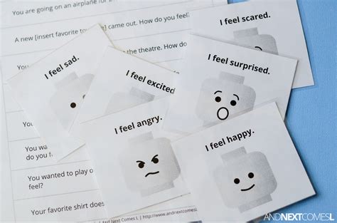 Free Printable Lego Emotions Inference Game And Next