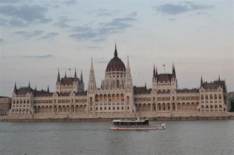 Budapest Parliament Building And Danube River Hungary Stock Image