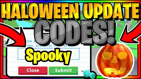 Adopt me's halloween update was released on october 28th and started at 8am pt. New Roblox Adopt Me Codes October 2019