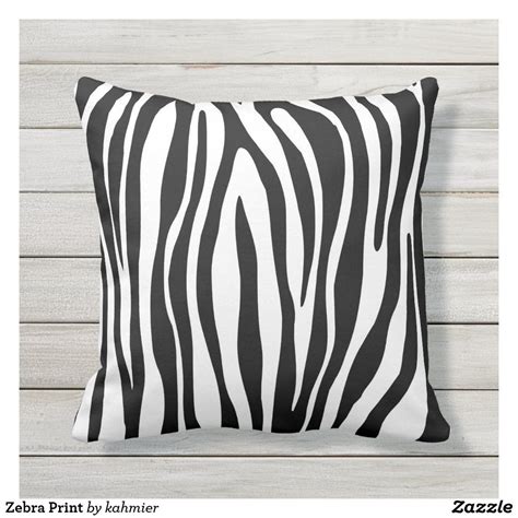 Zebra Print Throw Pillow Zazzle Printed Throw Pillows Throw