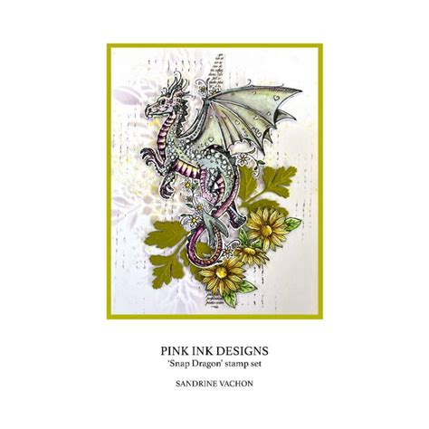 Pink Ink Designs Snap Dragon A5 Clear Stamp Set