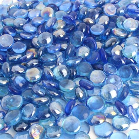 Traditional Glass Pebbles Light Blue House Of Marbles