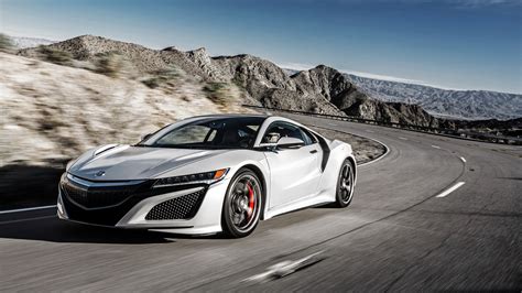 Acura Nsx Whitw With Black Rims Wallpaper