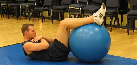 Abdominal Crunches With Legs On Ball Abs Exercise Guide