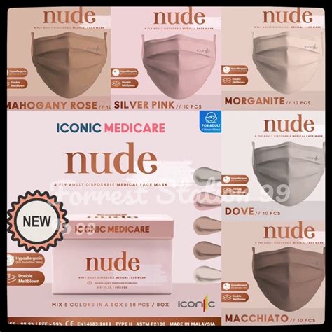 Nude Series Iconic Adult Ply Medical Disposable Face Mask Pcs