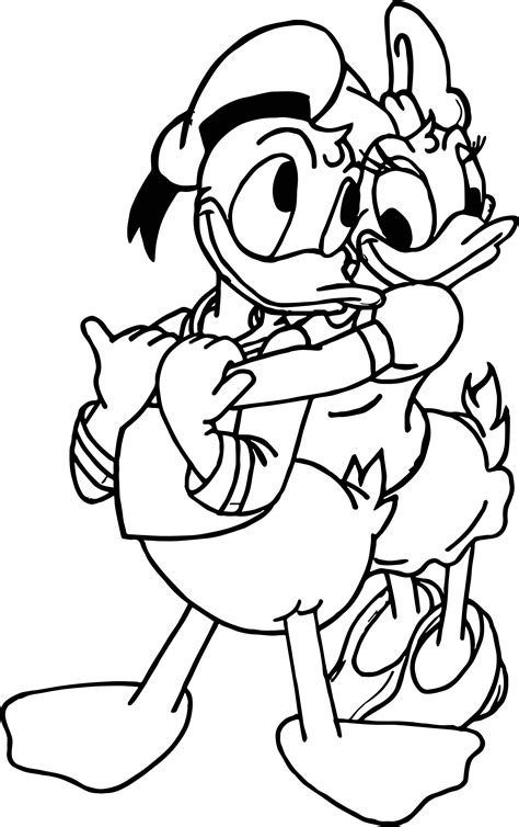 Donald And Daisy Duck Coloring Pages At Free