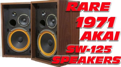 1971 Vintage Speakers Akai Sw 125 Youtube