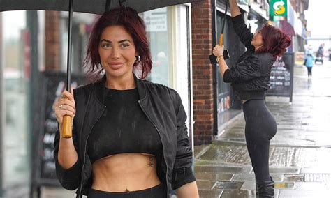 Chloe Ferry Flashes Her Abs In A Crop Top And Leggings