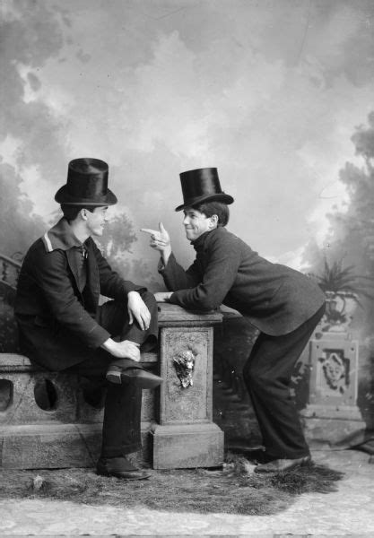 Men Wearing Top Hats Photograph Wisconsin Historical Society